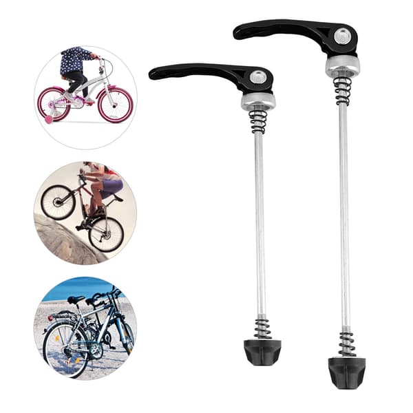 Mountainbike Quick Release Spyd Sæt Forreste Bageste Aksel Sort 1 Par