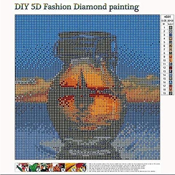 5D Diamond painting, Gör-det-själv-dekoration, Julklapp, 30*30Cm