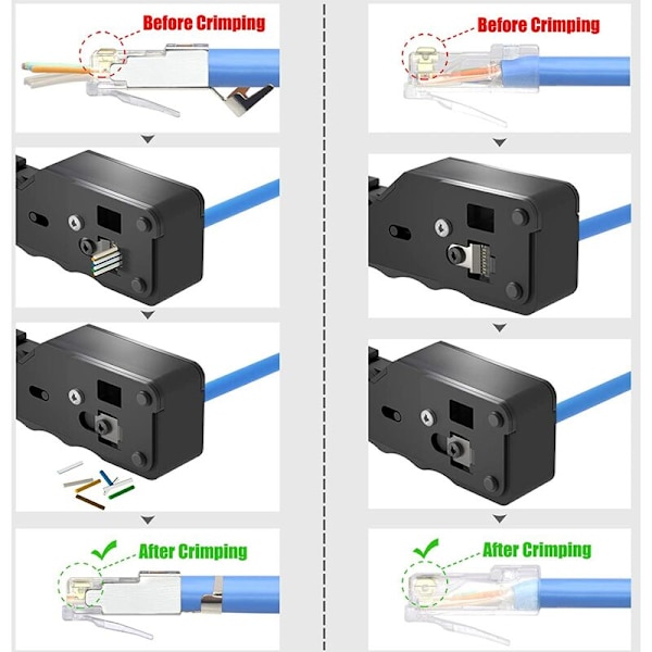 Multifunksjonell rj45 krystallhodetrådstrippingtang