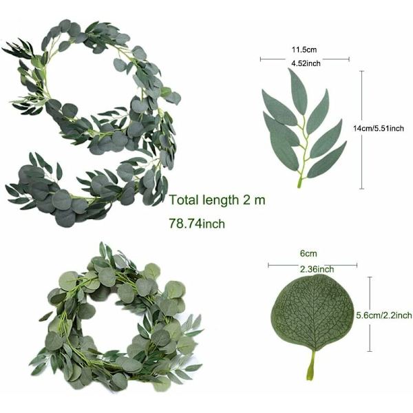 2 m pil eukalyptus vinstockar 2 m krypterad eukalyptus rotting bröllopsarrangemang festdekoration