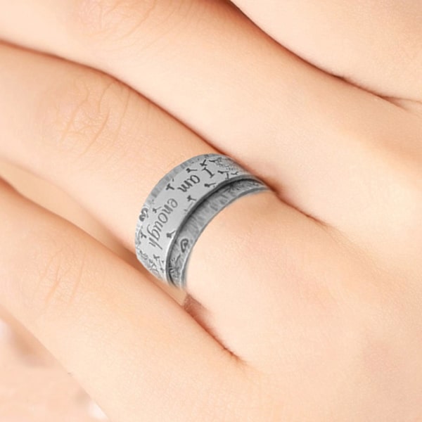 Kvinder Ring Mælkebøtte Bogstaver Vintage galvanisering Mode Udseende Finger Ring smykker Gaver US 8