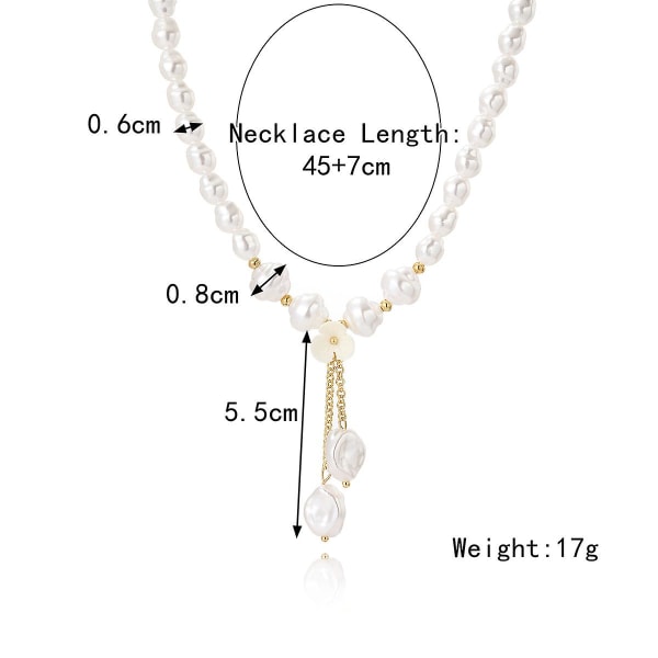 Halsband Barock Pearl Fashion Smycken B1722 N2209-4