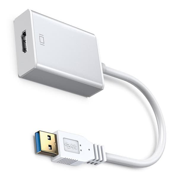 USB 3.0 til HDMI Adapter 5Gbps 1080p HD PC Skærm Adapter Sølv