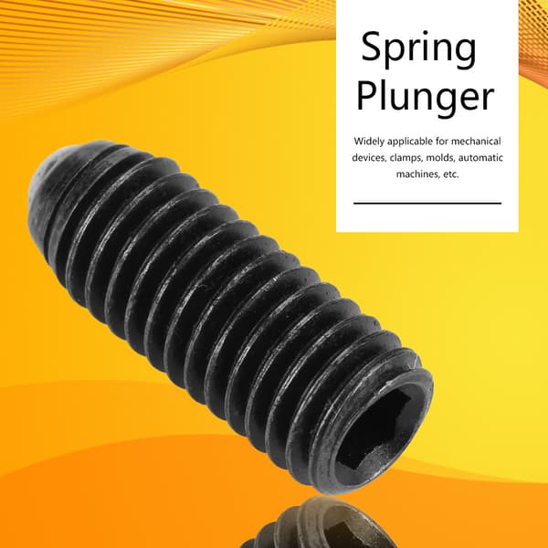 10 stk. M8 Hex Socket Kulstofstål Fjederstempler M8x20