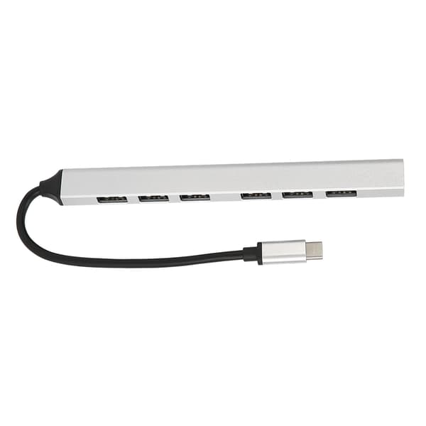 USB C 3.0 Hub Aluminiumlegering 7 Portar 5.0Gbps Typ C Hub Expander för PC Laptop Notebook