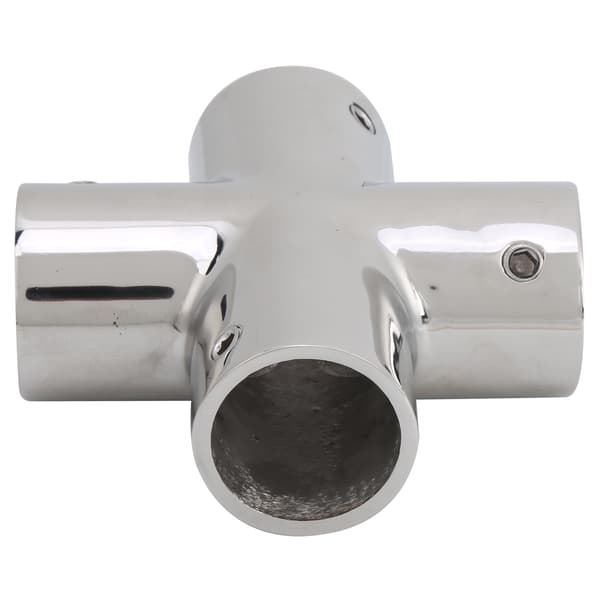 MJS015 Rustfritt stål 4-veis butt sveise kryssrørkobling 25 mm båttilbehør
