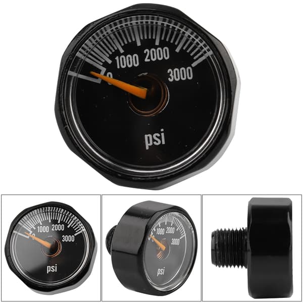 1 8 NPT Precisionsventil Mini Tryckmätare Koldioxid Mikro Manometer 3000 PSI