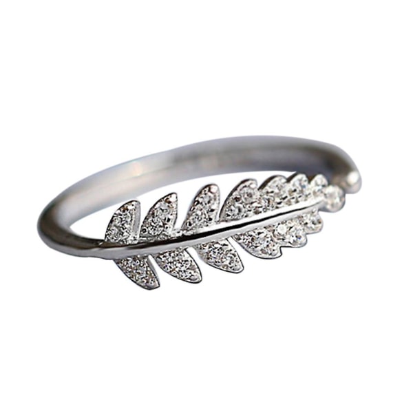 Fashion Promise Olive Leaf Band Justerbar Åben Pegefinger Ring smykker Silver