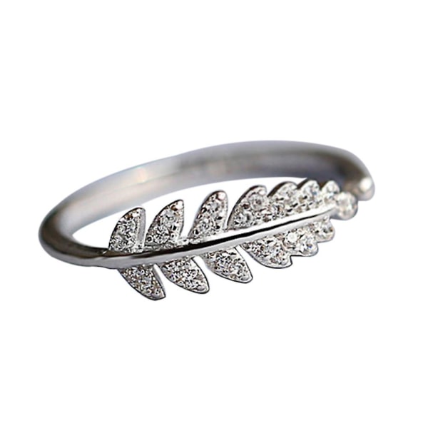 Fashion Promise Olive Leaf Band Justerbar Öppna pekfinger Ring Smycken Silver