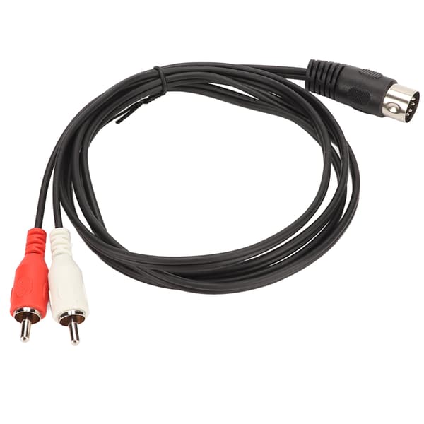 5 Pin DIN Han til 2 RCA Han Kabel PVC Tråd Cover Lydforbindelse til CD Afspiller VCR DVD Phono LD