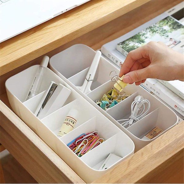 2 stycken organizer för underkläder, organizer, Pp plast staplingsbara lådorganisatörer för bh, strumpa, slips, halsduk (2 färger)