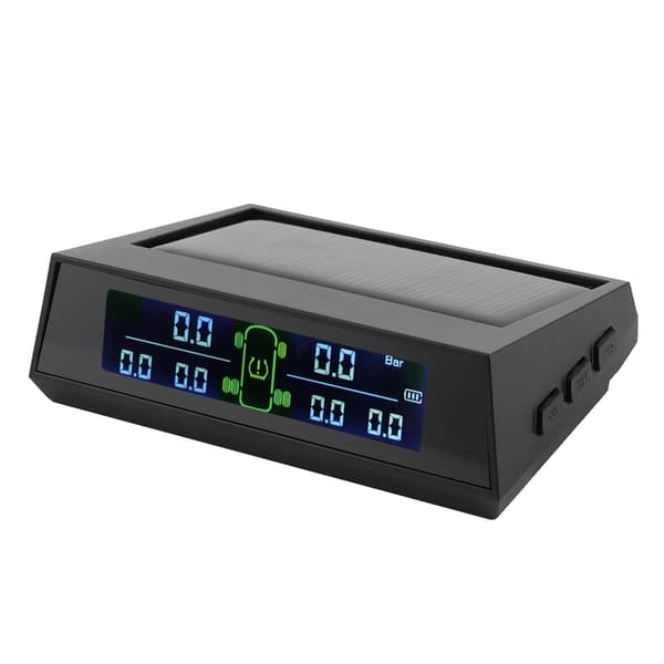 Solardriven TPMS Däcktrycksövervakningssystem med LCD-display 6 Externa Sensorer för Husbil