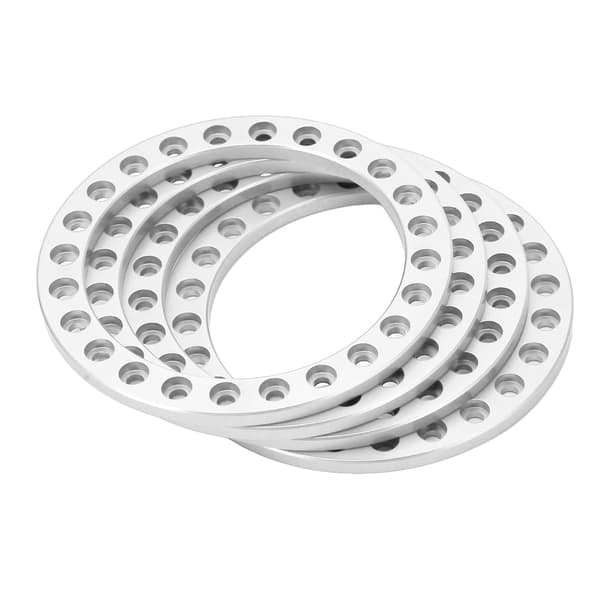 4 stk. Ydre Beadlock-ring af aluminiumslegering til 1,9 tommer VP-hjulfælg, sølv