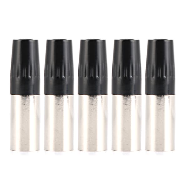 5 stk. 4-pinners XLR hannmikrofonkabeladapter MIC-lydplugg