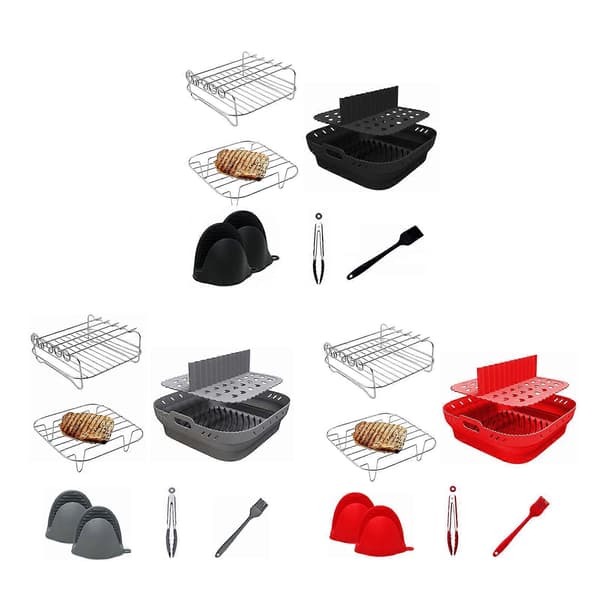 Grillställ Air Fryers Pad Silikon Air Fryers Bricka Silikon Bakplåt Foder Bakning Innerfoder Matlagningsverktyg för Kök