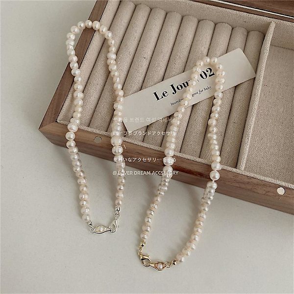 Halsband barock pärla Y2k modesmycken Ac1420