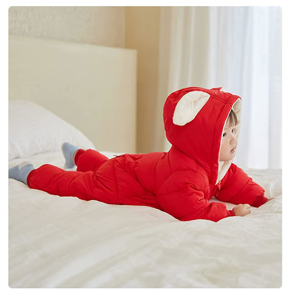 Jumpsuit Hooded Suit Jumpsuit Varm långärmad tecknad kanin 80cm