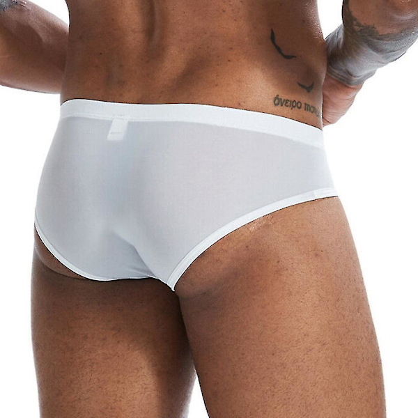 G-String Menn Sexy Thongs Truser Undertøy Underbukser White 2XL