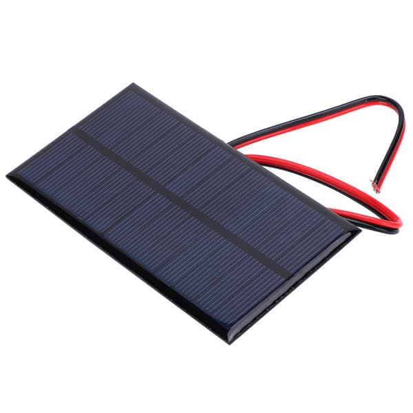 6V 1W Solcellepanelmodul med 30cm kabelsett, sett med 3