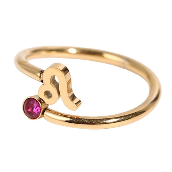 Kvinner Ring Constellation Rhinestones Klassisk mote Utseende Galvanisering fingerring for daglig bruk Leo
