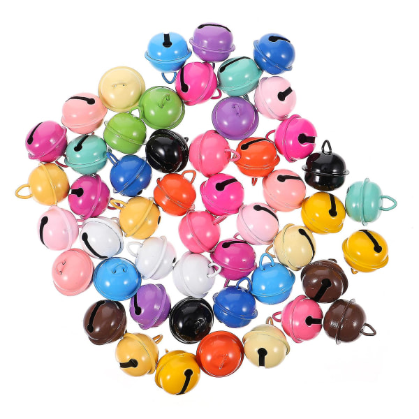 50 stk klokkevedhæng til kæledyrshalsbånd Diy smykker nøglering tilbehør blandet farve