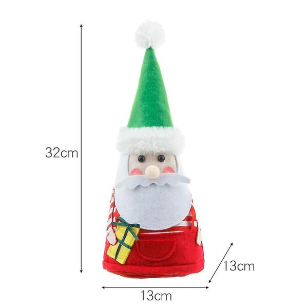 Julepynt Julemanden Snemænd Gavepose Slikpose Juleaften Æblepose Scene Ornament (2 stk)