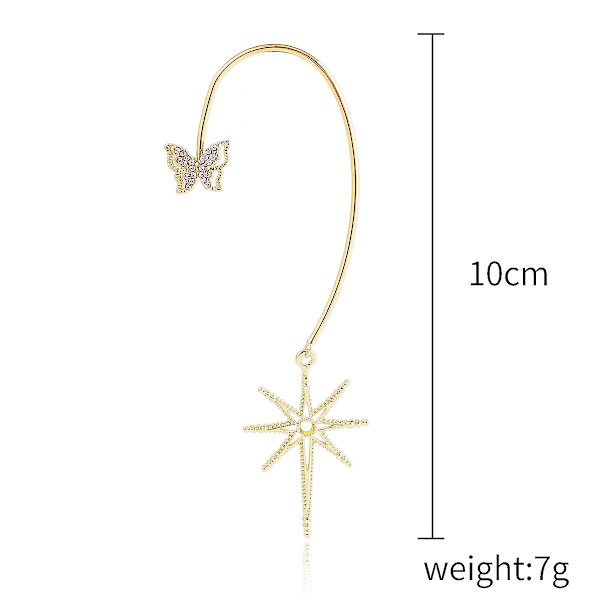 Örhängen Ear Cuff Clip Star Modesmycken B1943 E233