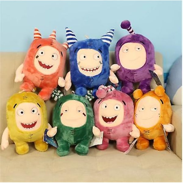 7 stk/parti Oddbods Anime Plysj Skatt Myk Fylt Dyr