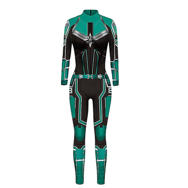 Halloween Captain American Iron Man-kjole-bodysuit til kvinder M Green