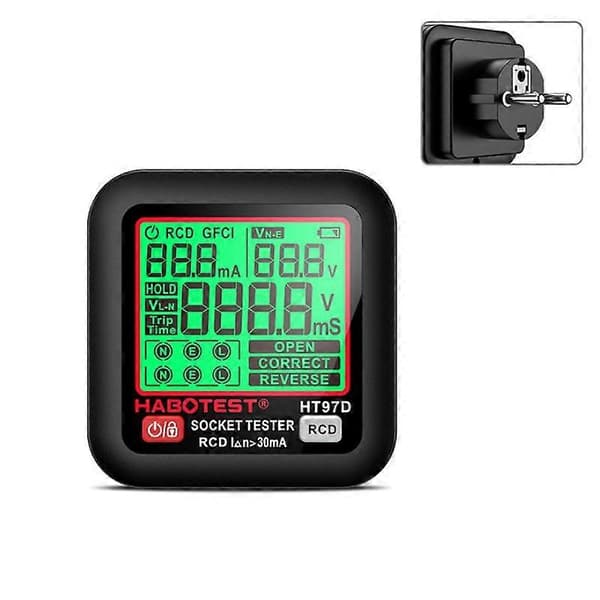 HABOTEST Digital Display Intelligent Elektrisk Teststik HT97D EU Plug