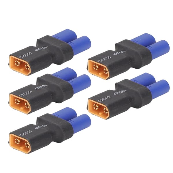 5 stk. EC5 til XT60 Adapter Gummi Plast Kobber Solid Høy Sikkerhet Hannkontakt for RC Bil Fly Båt