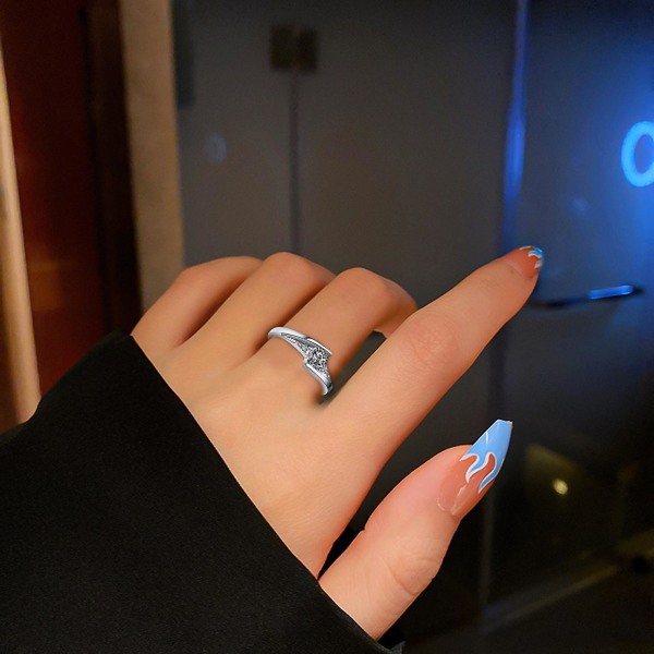 Kunstnerisk Kvinder Ring Charmerende skinnende Cubic Zirconia Finger Ring til dagligt slid US 9