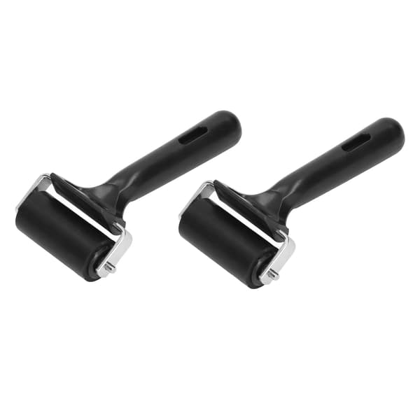 2 st 6 cm Lång Gummi Brayer Roller för Tryckning Målning Hantverk Stämpling