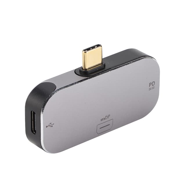 USB C Hub 3 i 1 Type C Han til Mini DP 2 Type C Hun Dockingstation Kompatibel med Windows Android OS X