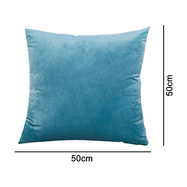 Paket med 2, sammetsmjuka dekorativa fyrkantiga cover Kuddfodral Case, heminredningsdekorationer för soffa Soffa stol 50x50cm