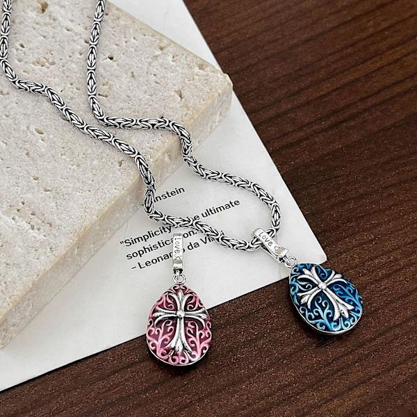 Halsband 925 Silversmycken Cross Fashion Jewelry Ac8204 C340