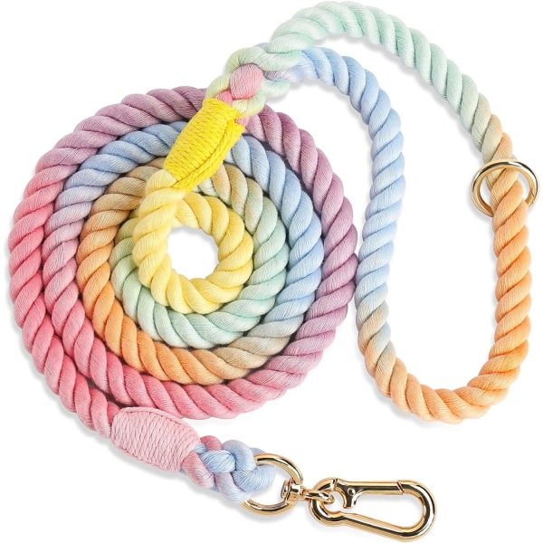 5 fots håndvevd hundetau i bomull til hundetau egnet for små mellomstore og store hundemakroner