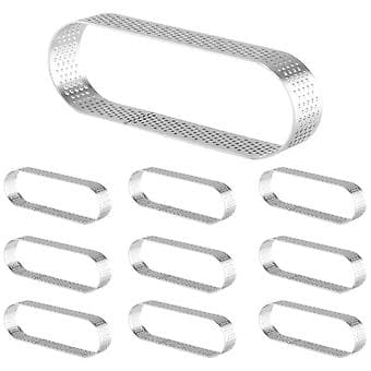 [qg]10-pack Oval Tart Ring, perforerad bakring, bakverksring