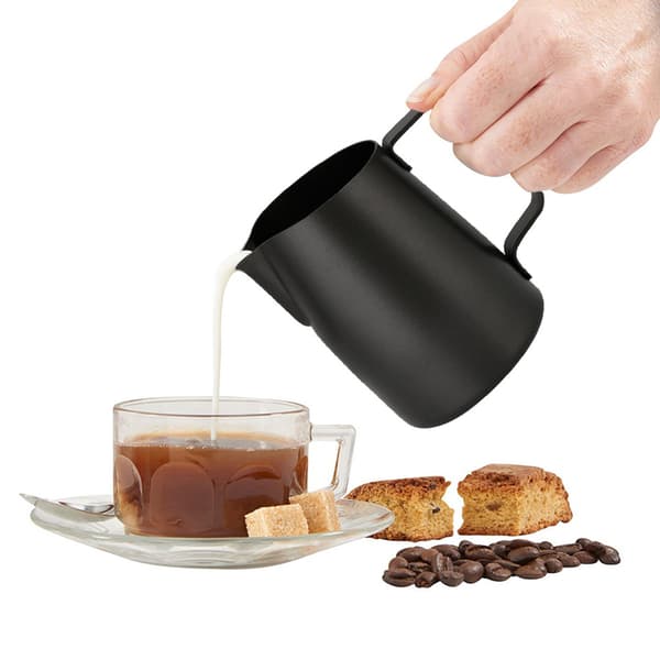450 ml Sort Rustfrit Stål Non-Stick Mælkeskumningskande til Kaffe Latte
