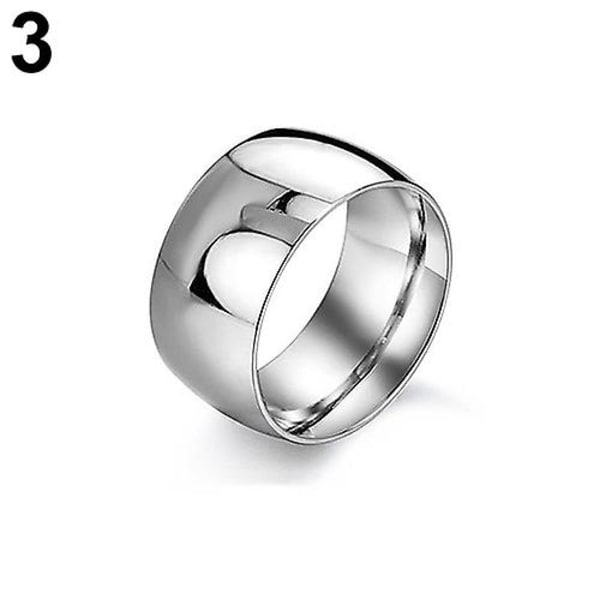 Mænd Kvinder Titanium Rustfrit Stål Band Ring Bryllup Engagement Lover smykker Black 9