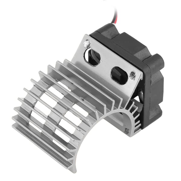 Sølv køleplade med køleventilator til 1/10 RC bil 380 390 motor