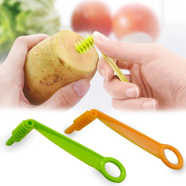 5st Bärbar Potatis Morot Spiral Slicer Kök Frukt Grönsaksskärare Köksverktyg