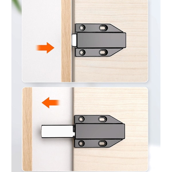 Työnnä auki salpaa varten Magneettiset työntösalvat kosketuskaapin oven lukituksiin S-double door touching white