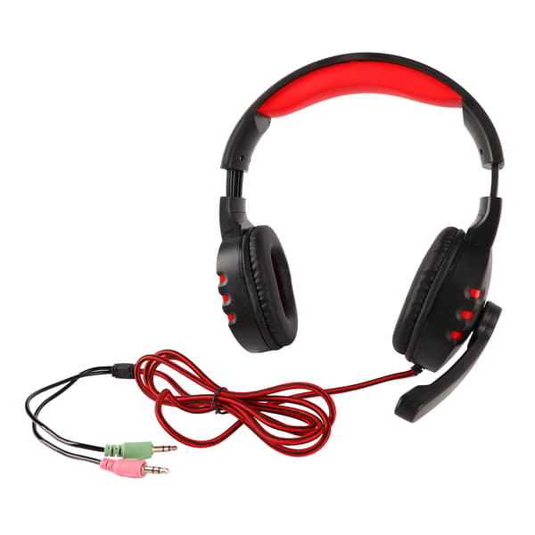 Støyreduserende kablet gaming headset med mikrofon justerbart hodebånd over øret for PC bærbar PC