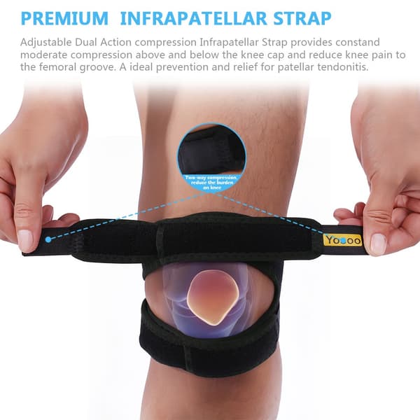 Justerbart sport knäskydd med patellarem