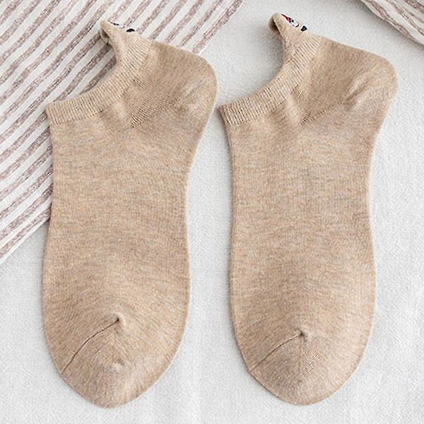 Unisex Ankle Trainer Brodeeratut matalat lyhyet sukat Urheilu Khaki