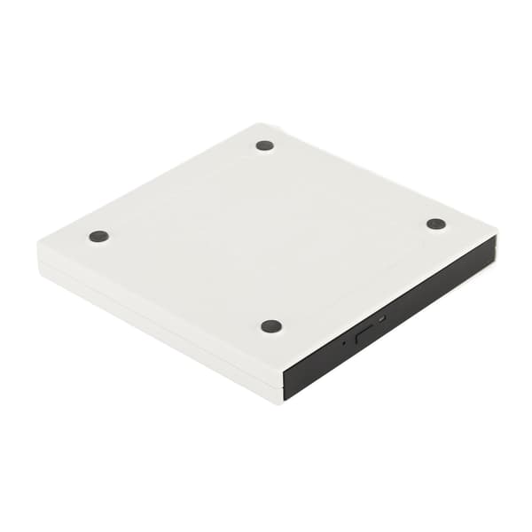 Ultra Tynd USB 2.0 Ekstern DVD CD Brænder til Laptop Desktop PC Hvid