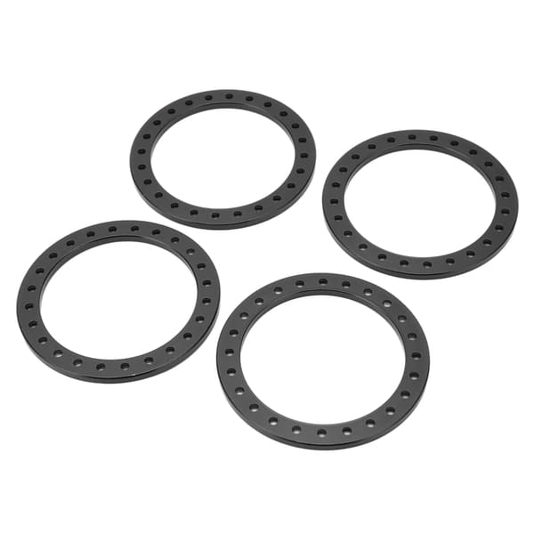 4 stk. Ydre Beadlock-ring af aluminiumslegering til 1,9 tommer VP-hjulfælg, sort