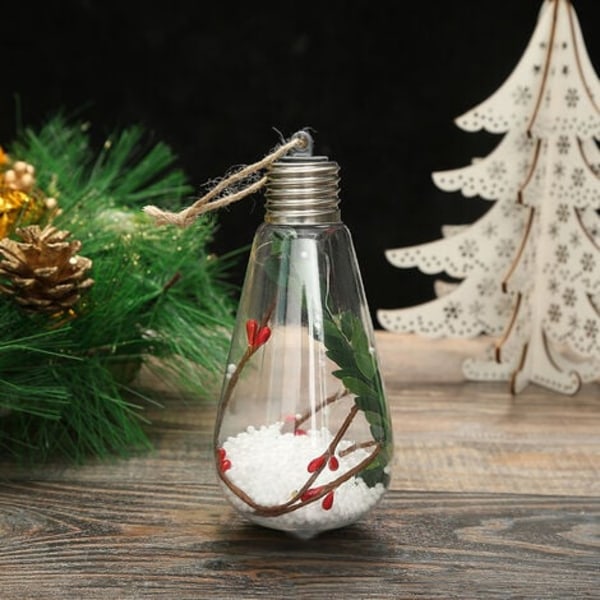 Klare LED-julekuler som henger til juletre, bryllupsfest, bursdag