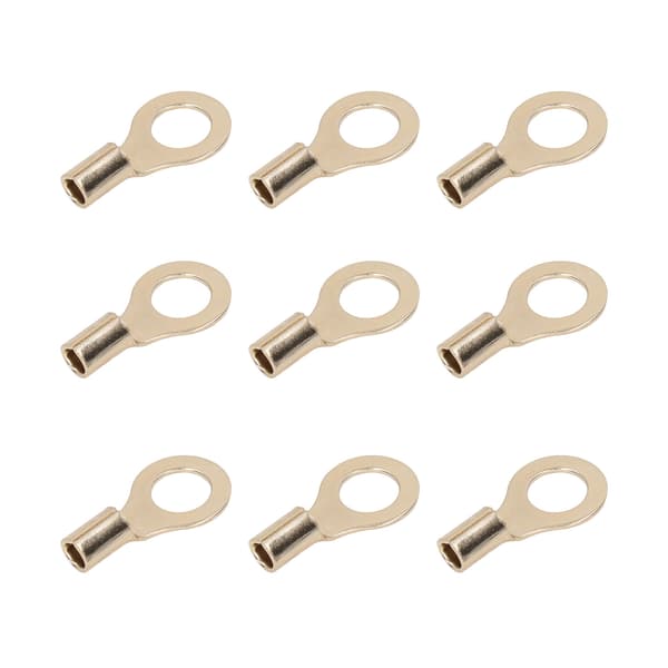 6GA Koppartrådsöglor 12mm Innerdiameter Ringterminalkontakter för Distributionsbox Fordon